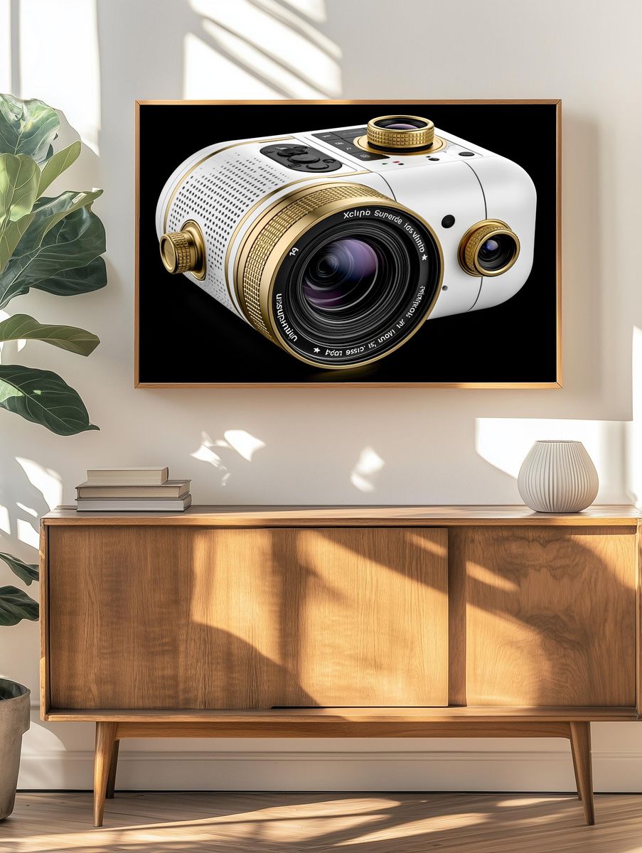 Luxury Camera Lens Illustration Poster. — room view 3