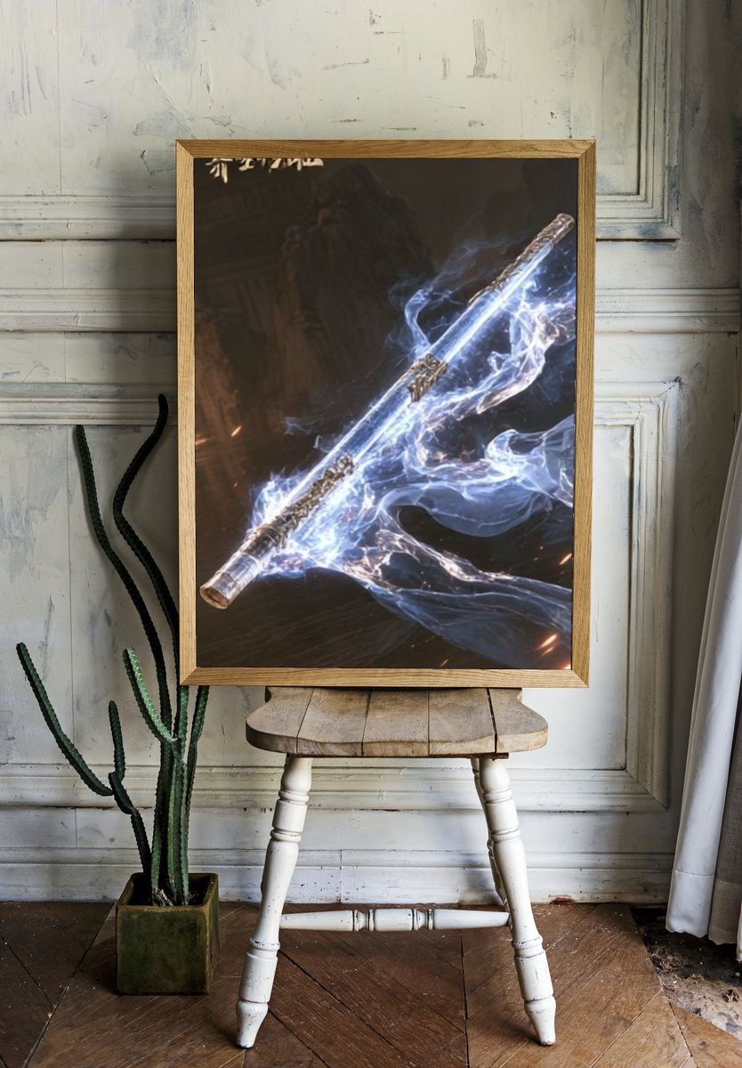 Mystic Sword Digital Art Poster. room preview