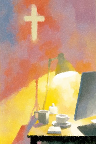 Prayer Desk Watercolor Print.