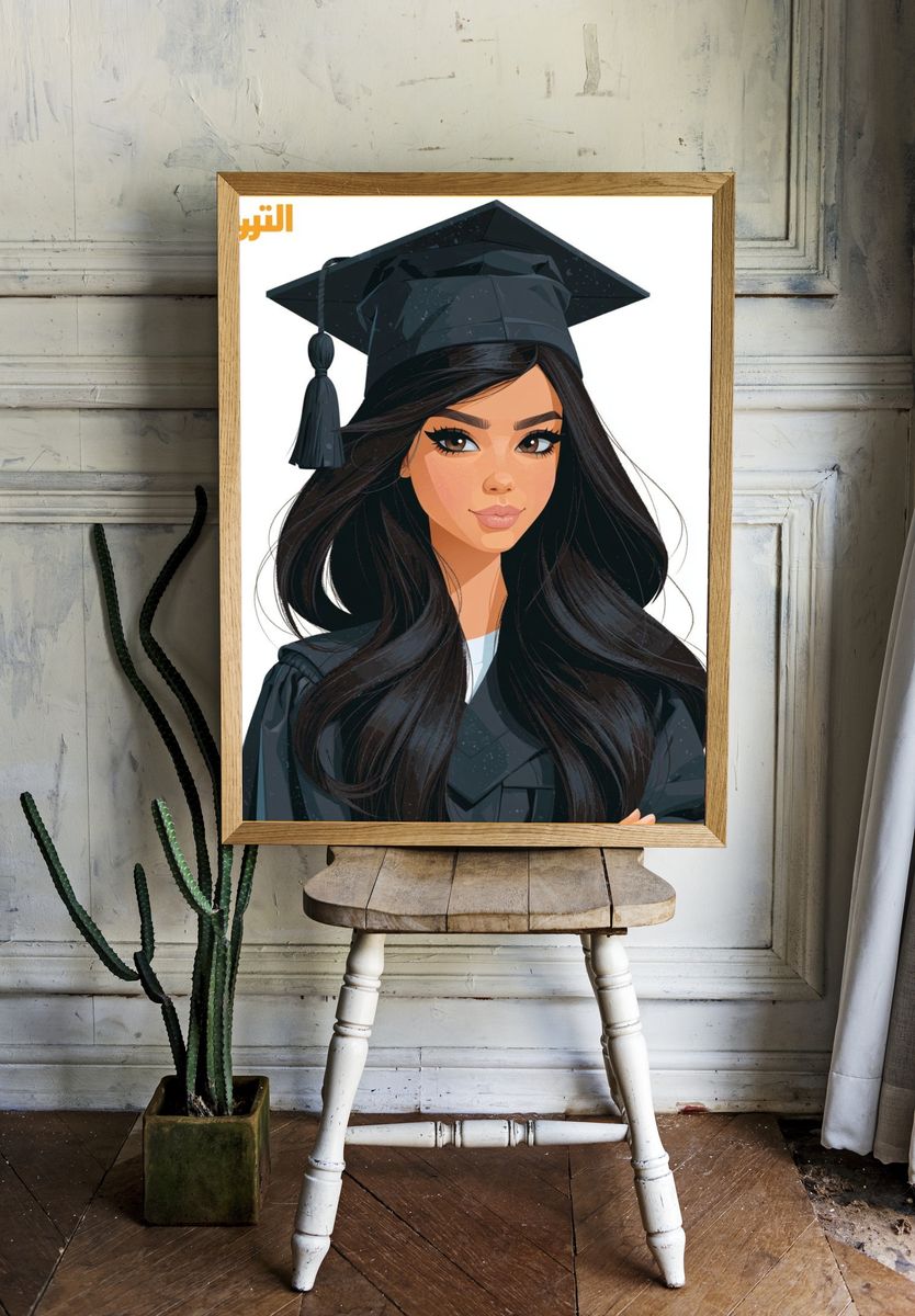 Cowgirl in Space Illustration Poster. room preview