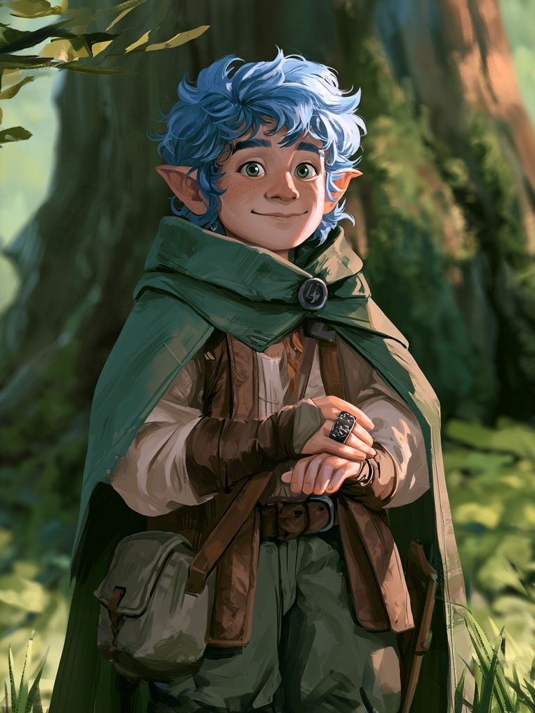 Forest Elf Portrait Poster. poster detail