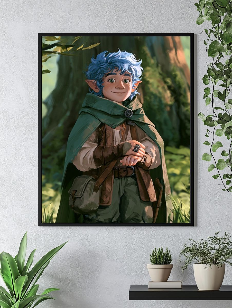 Forest Elf Portrait Poster. — room view 4