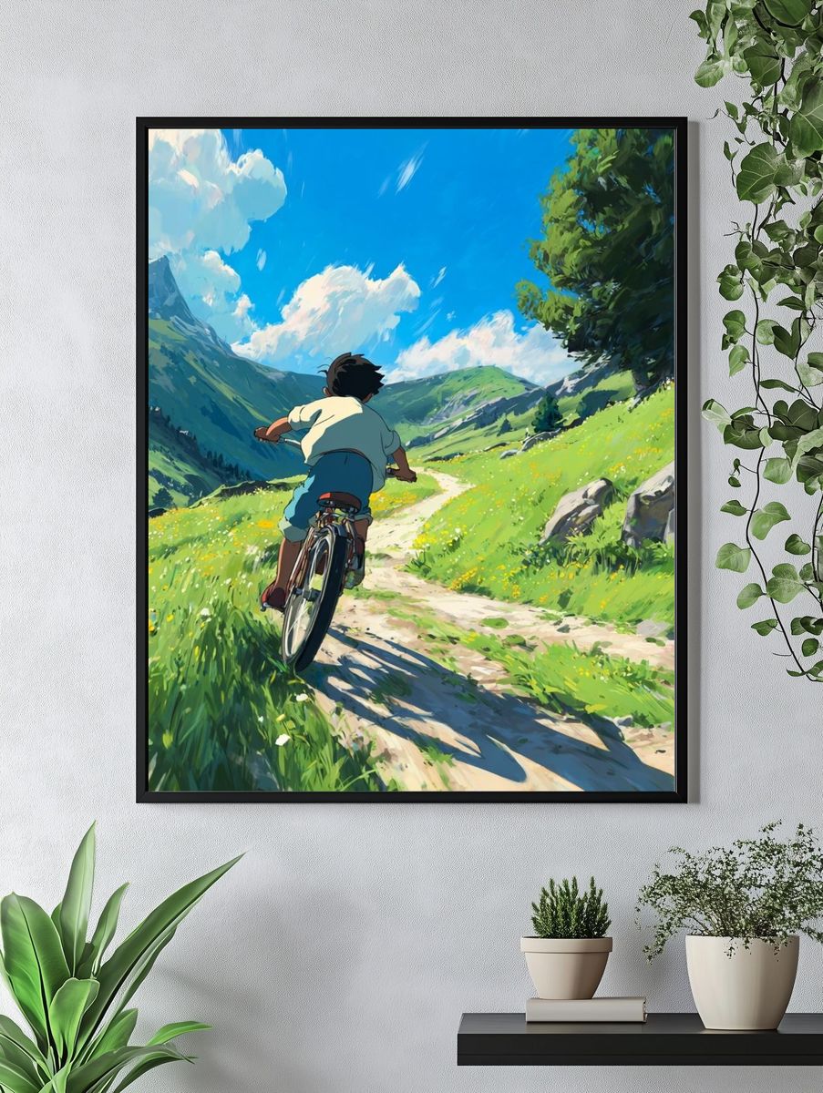 Mountain Bike Adventure Illustration Poster. — room view 4