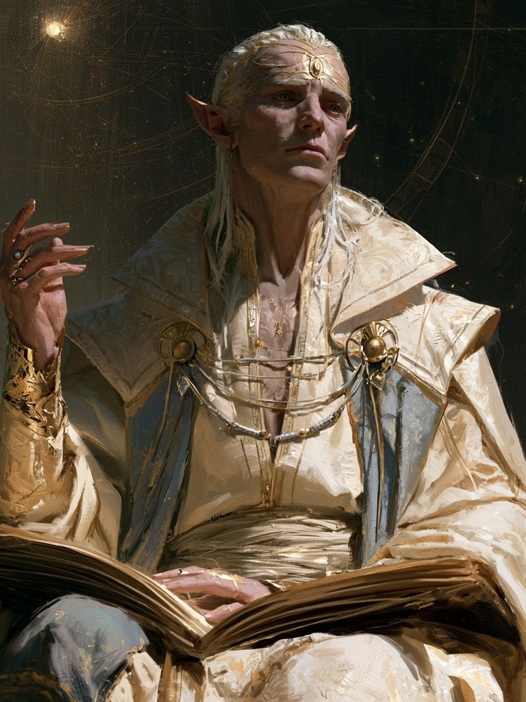 Elven Sage Portrait Print. poster detail