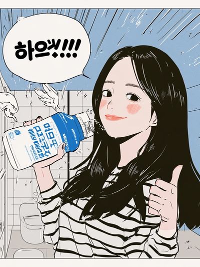 Korean Pop Art Girl Poster. poster
