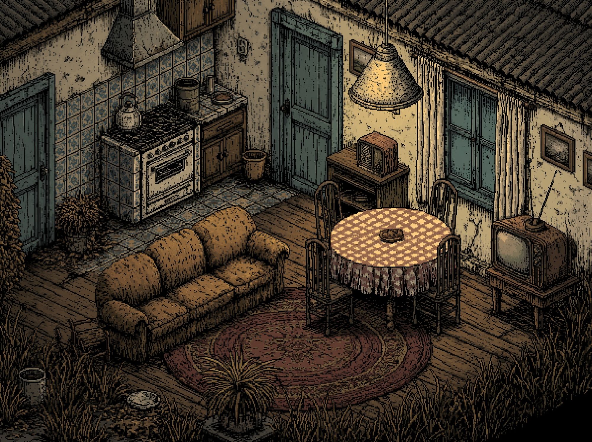 Cozy Rustic Kitchen Interior Poster. poster detail