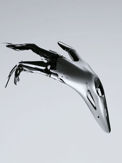 Chrome Abstract Bird Poster.