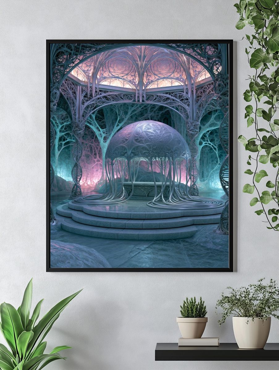 Futuristic Crystal Chamber Print. — room view 4