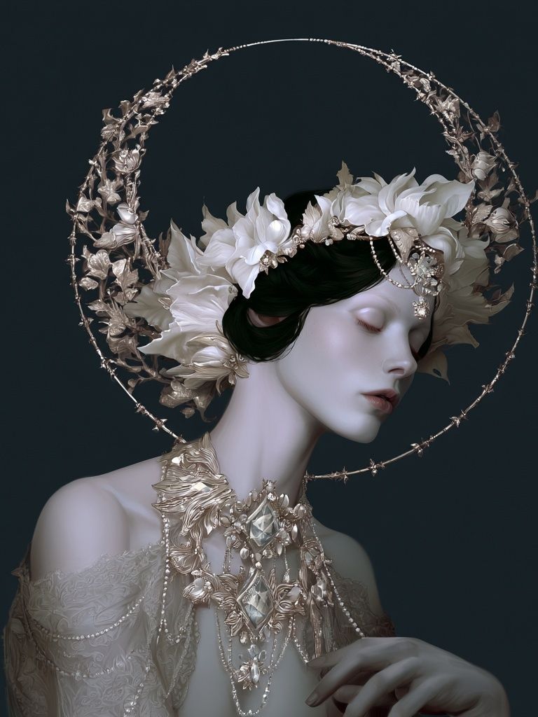 Celestial Portrait Illustration Poster. poster — illustration art