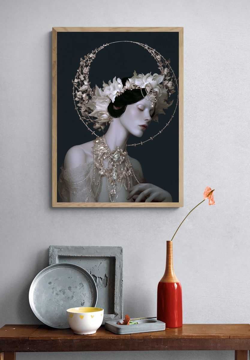 Celestial Portrait Illustration Poster. — room view 3