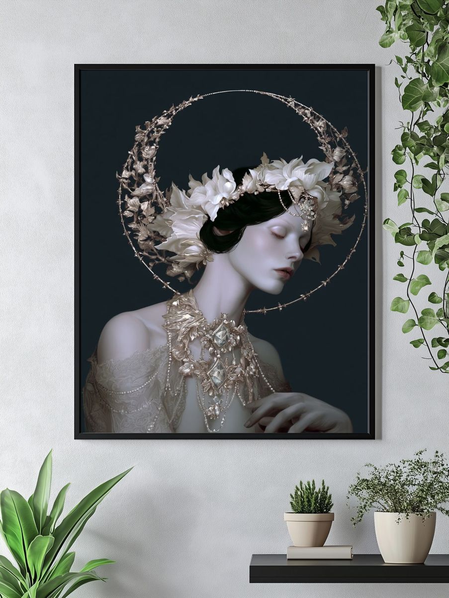 Celestial Portrait Illustration Poster. — room view 4