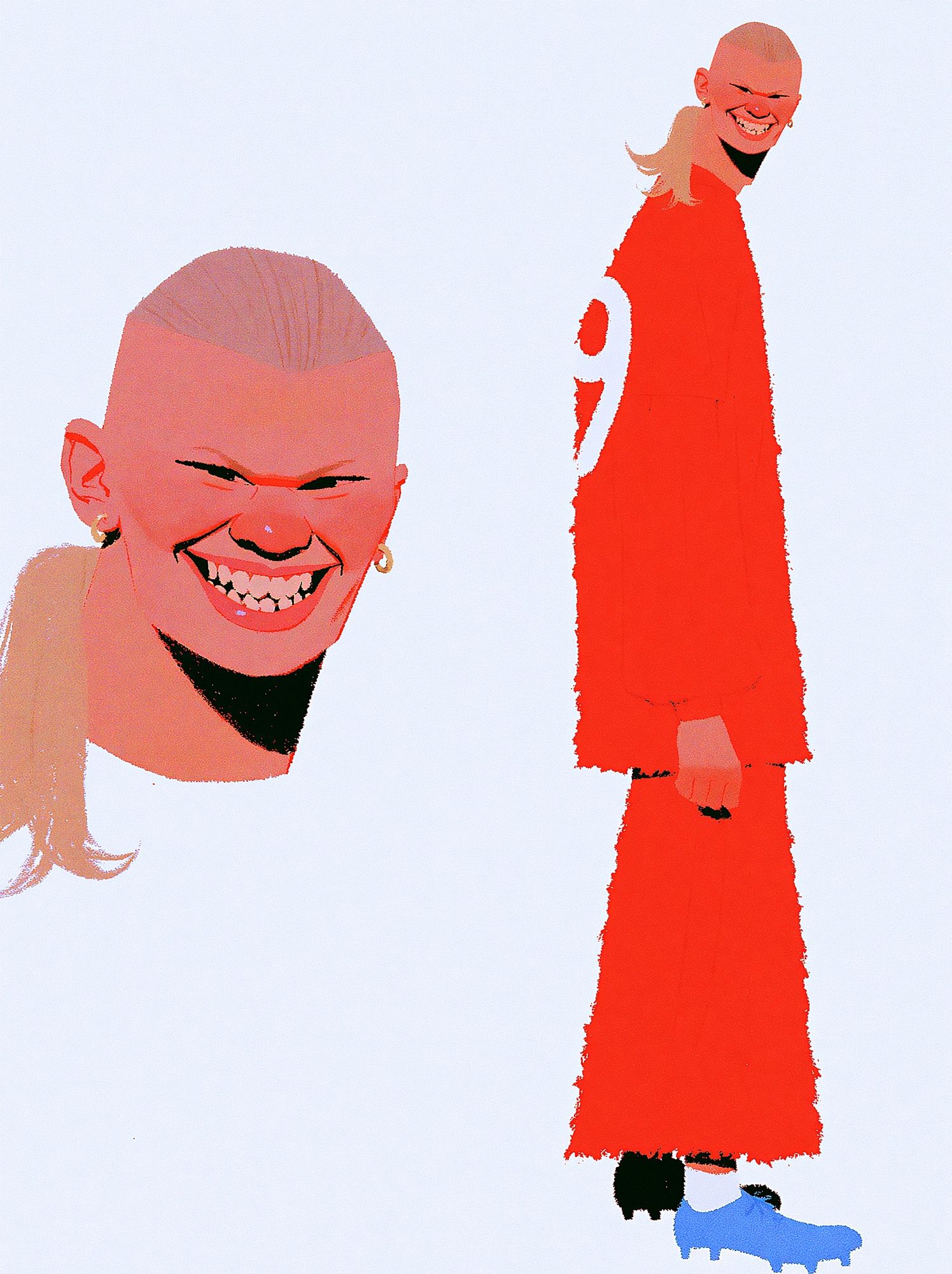 Avant-Garde Portrait Illustration Poster. poster — illustration art