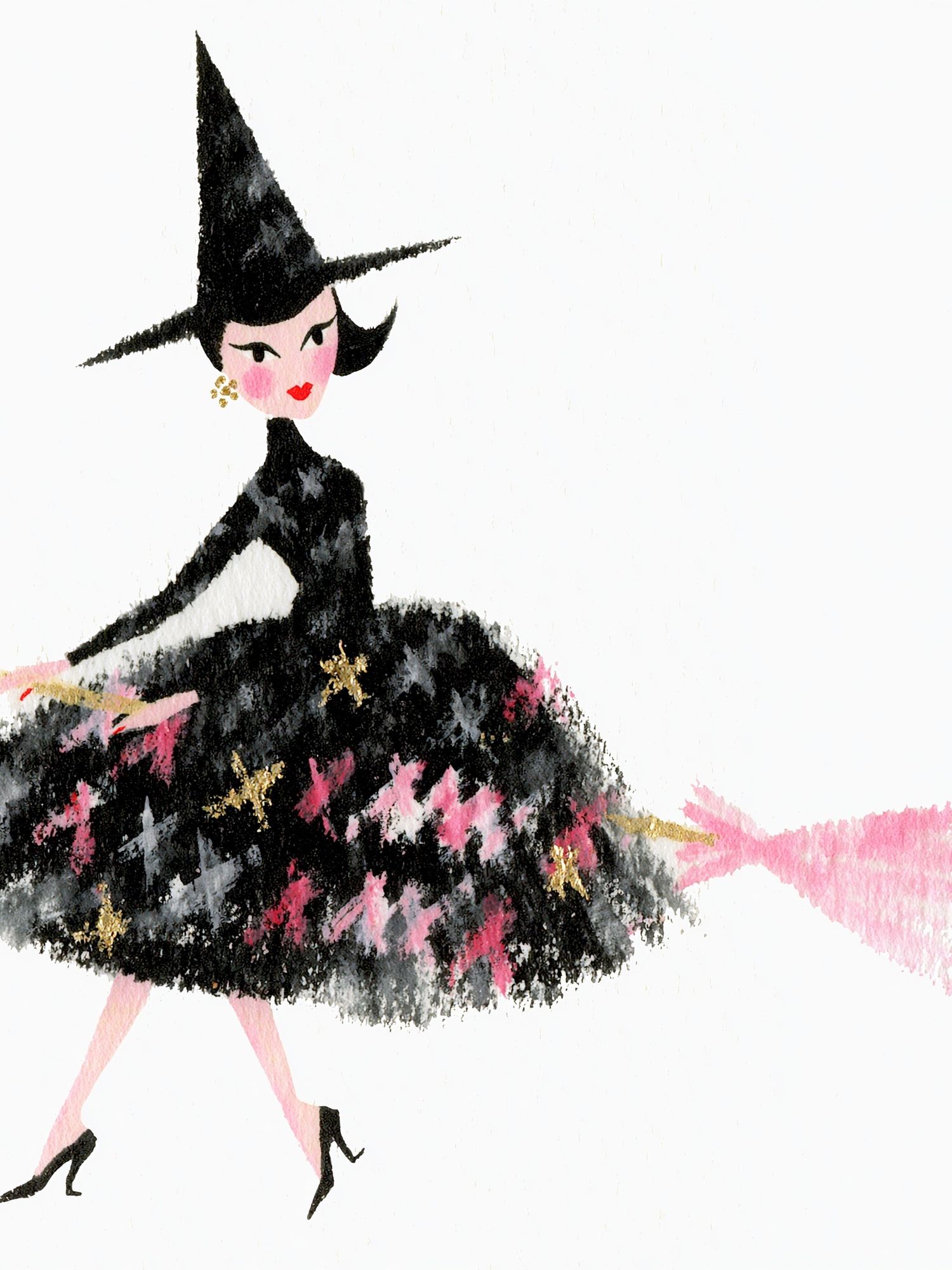 Fashion Witch Illustration Poster. poster detail
