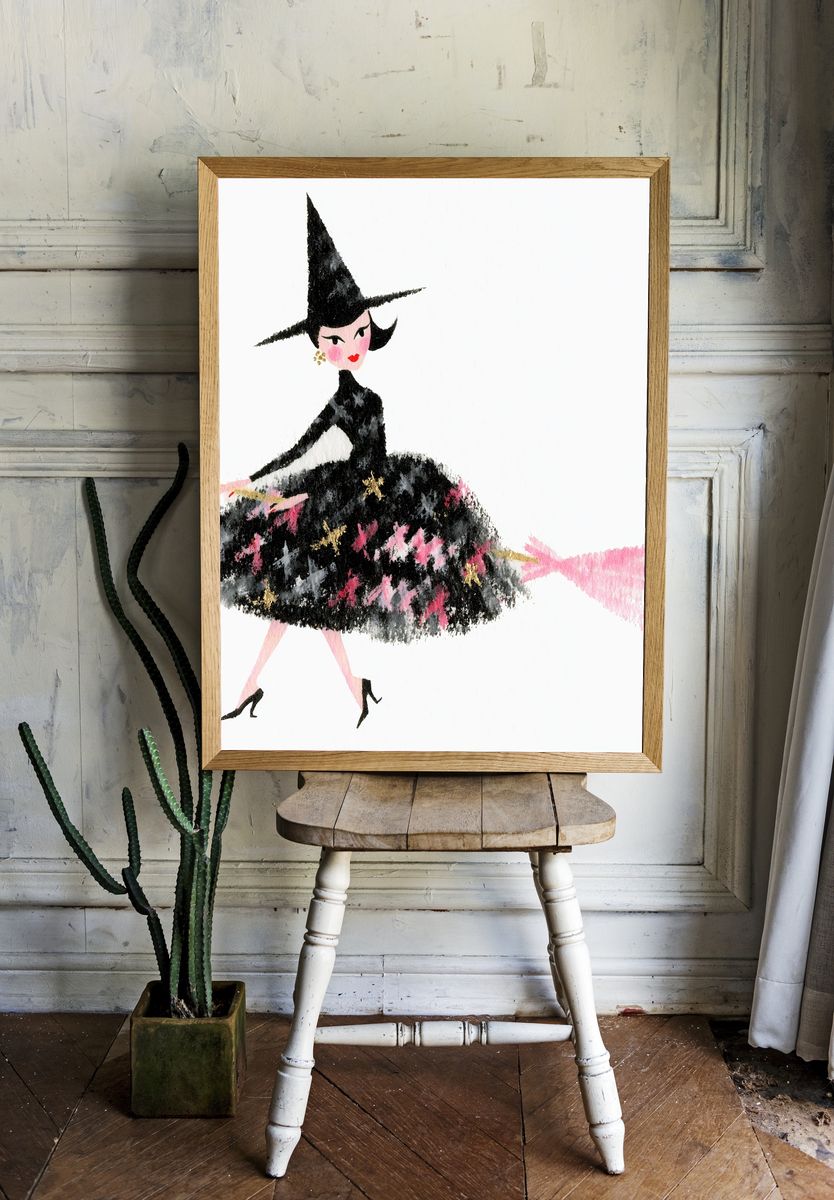 Fashion Witch Illustration Poster. room preview