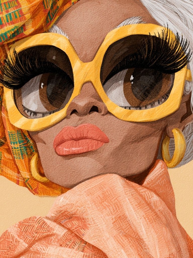Stylish Portrait Illustration Poster. poster — illustration art