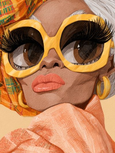 Stylish Portrait Illustration Poster. poster