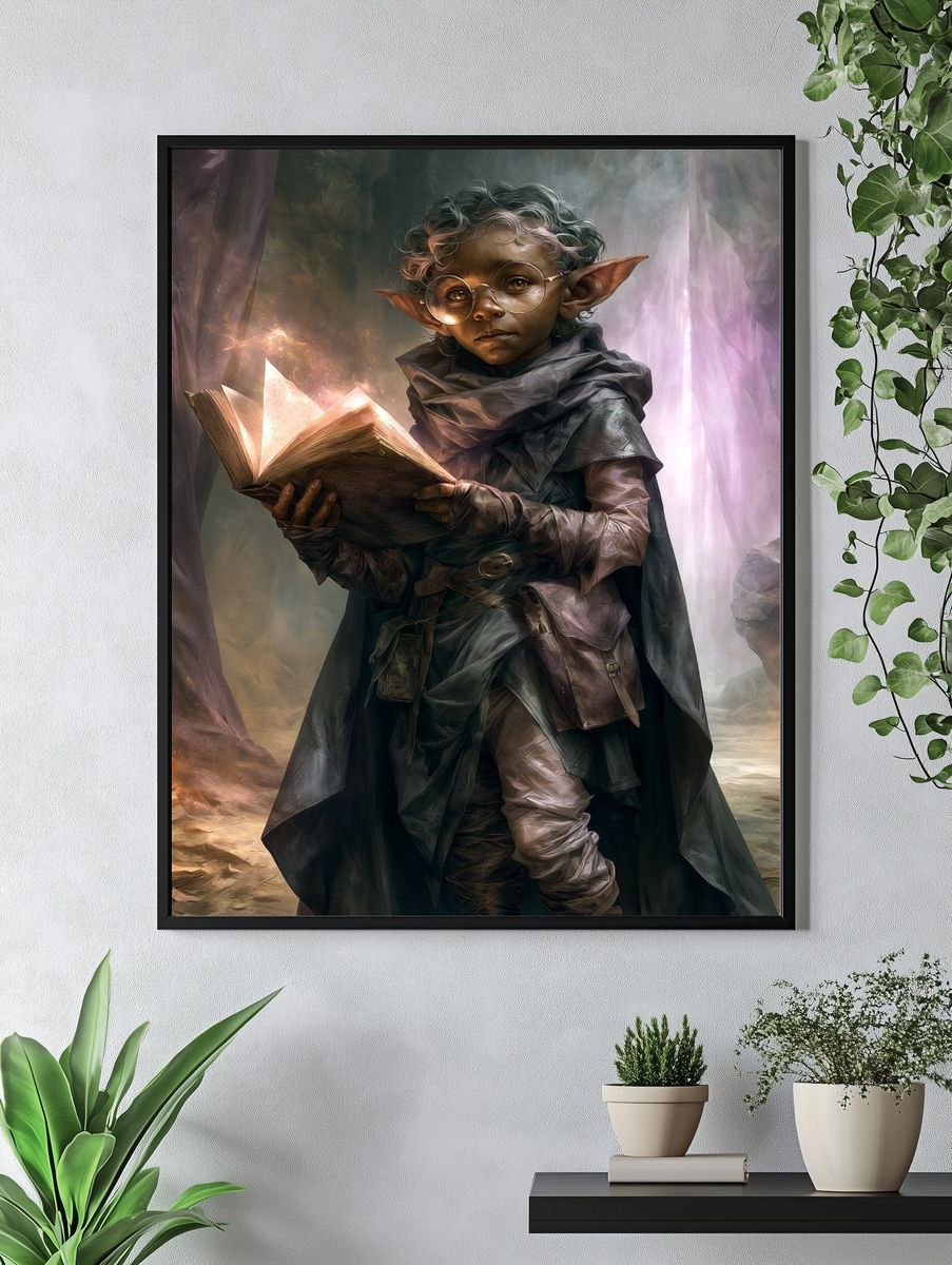 Fantasy Elf Child Digital Art Poster. — room view 4