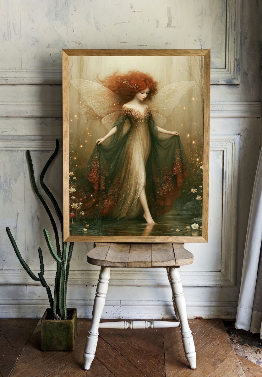 Forest Fairy Illustration Poster. — room view 1