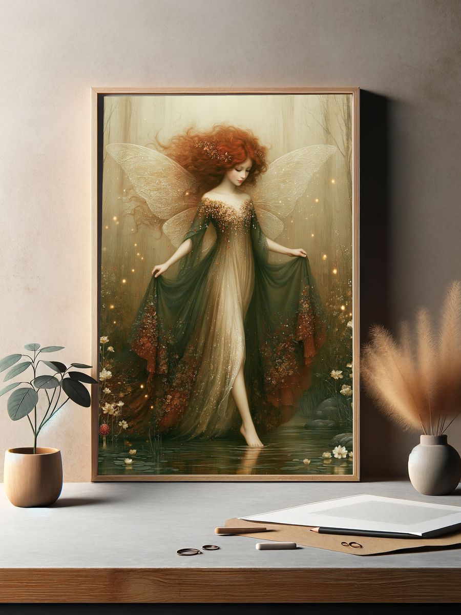 Forest Fairy Illustration Poster. — room view 2