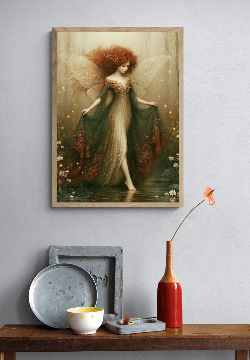 Forest Fairy Illustration Poster. — room view 3
