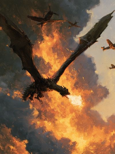 Dragon Battle in the Sky Poster.