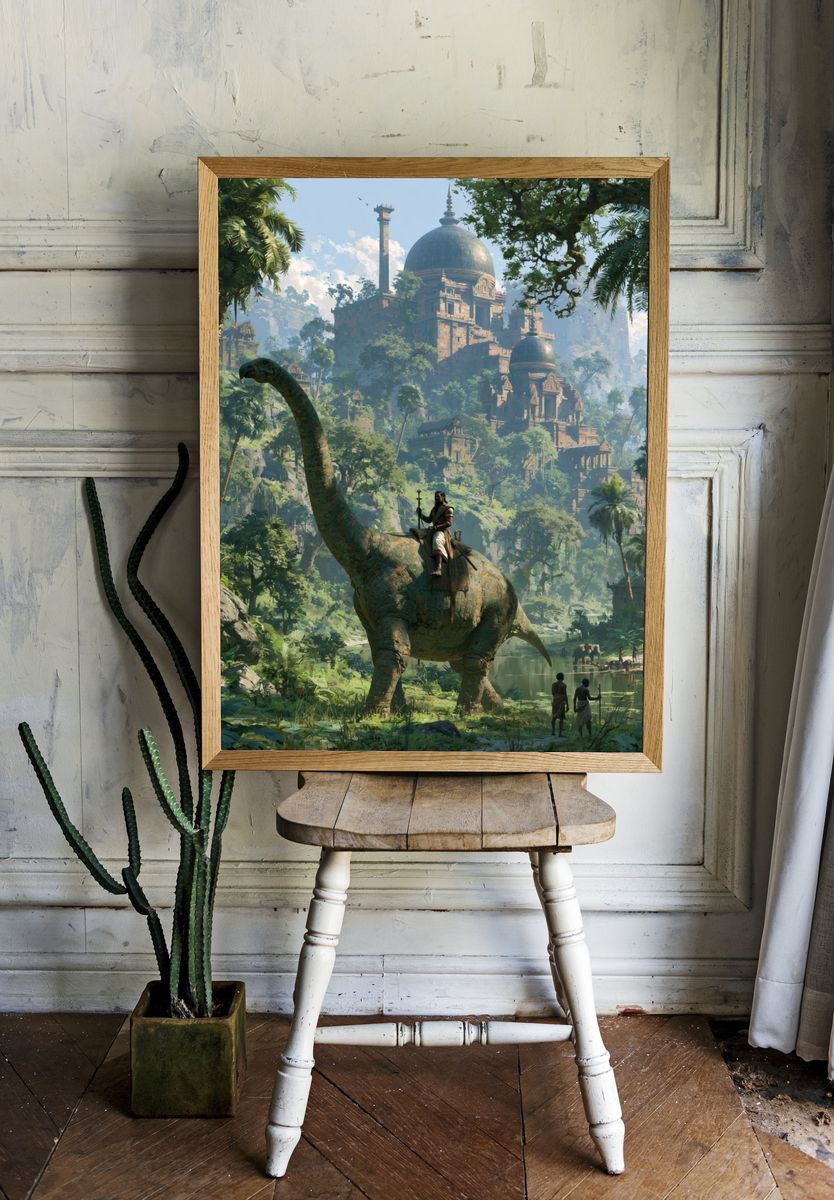 Patriotic Gnome Illustration Poster. — room view 1