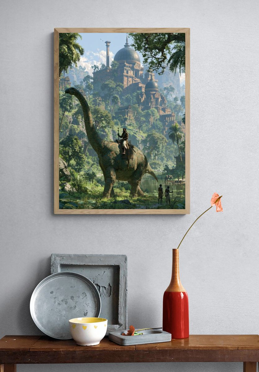 Patriotic Gnome Illustration Poster. — room view 3
