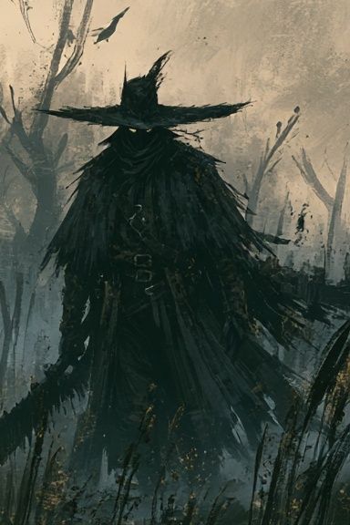 Dark Witch Silhouette Illustration Poster. poster — illustration art