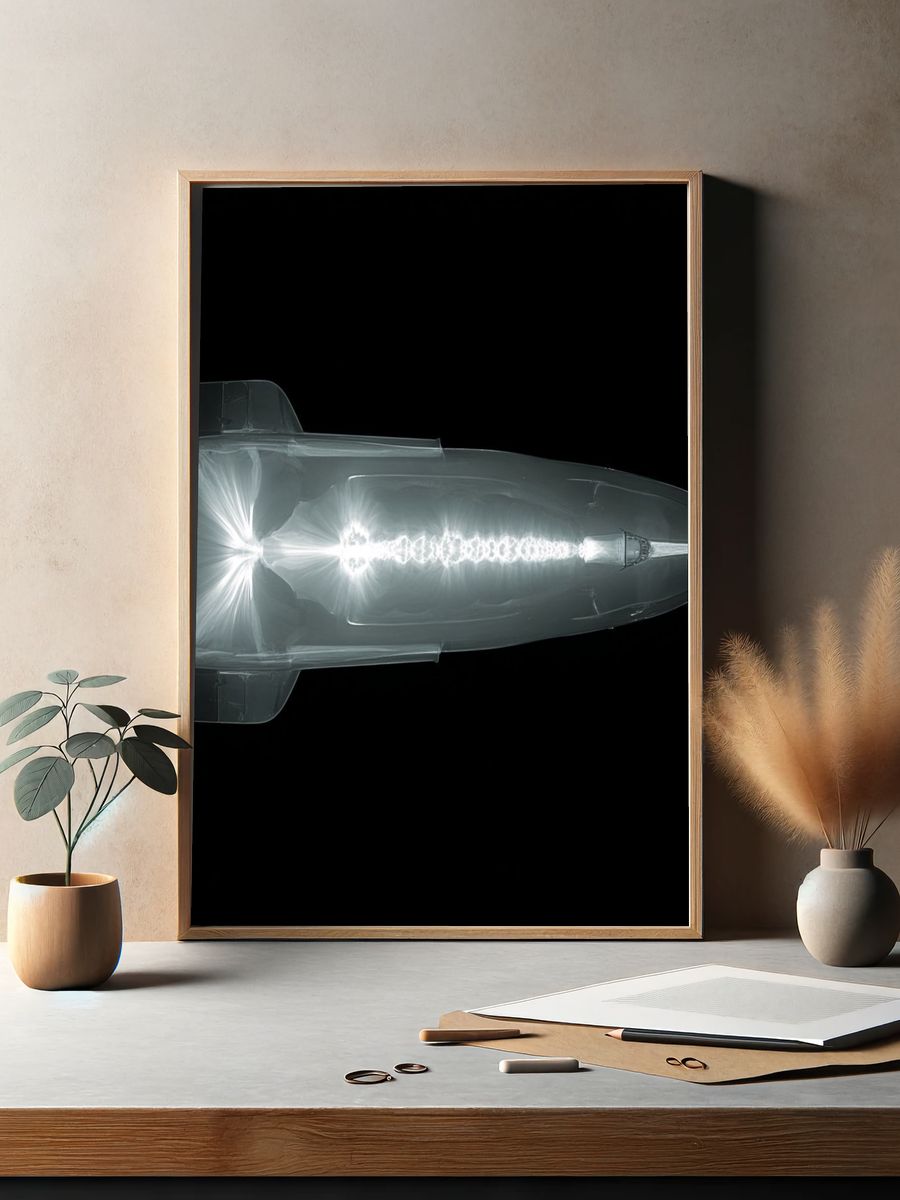 X-Ray Bullet Illustration Poster. — room view 2