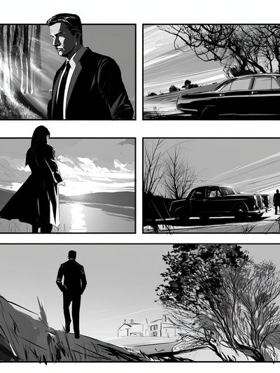 Noir Detective Scenes Poster. poster
