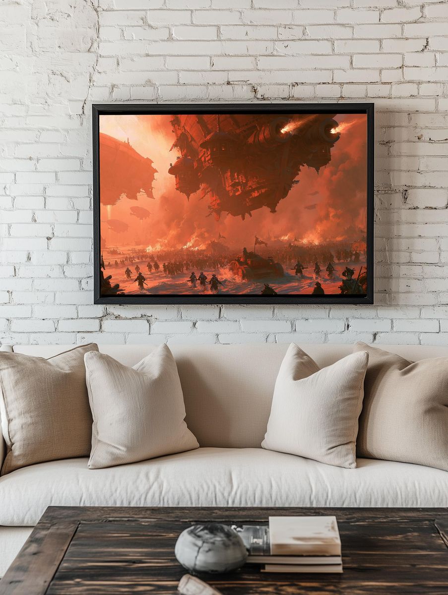 Sci-Fi Battle Fleet Poster. — room view 1