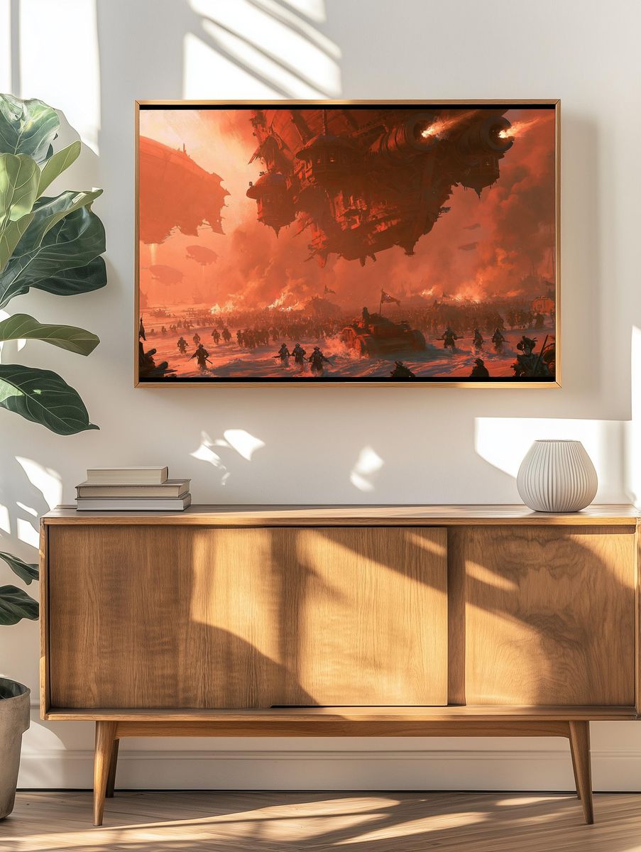 Sci-Fi Battle Fleet Poster. — room view 3