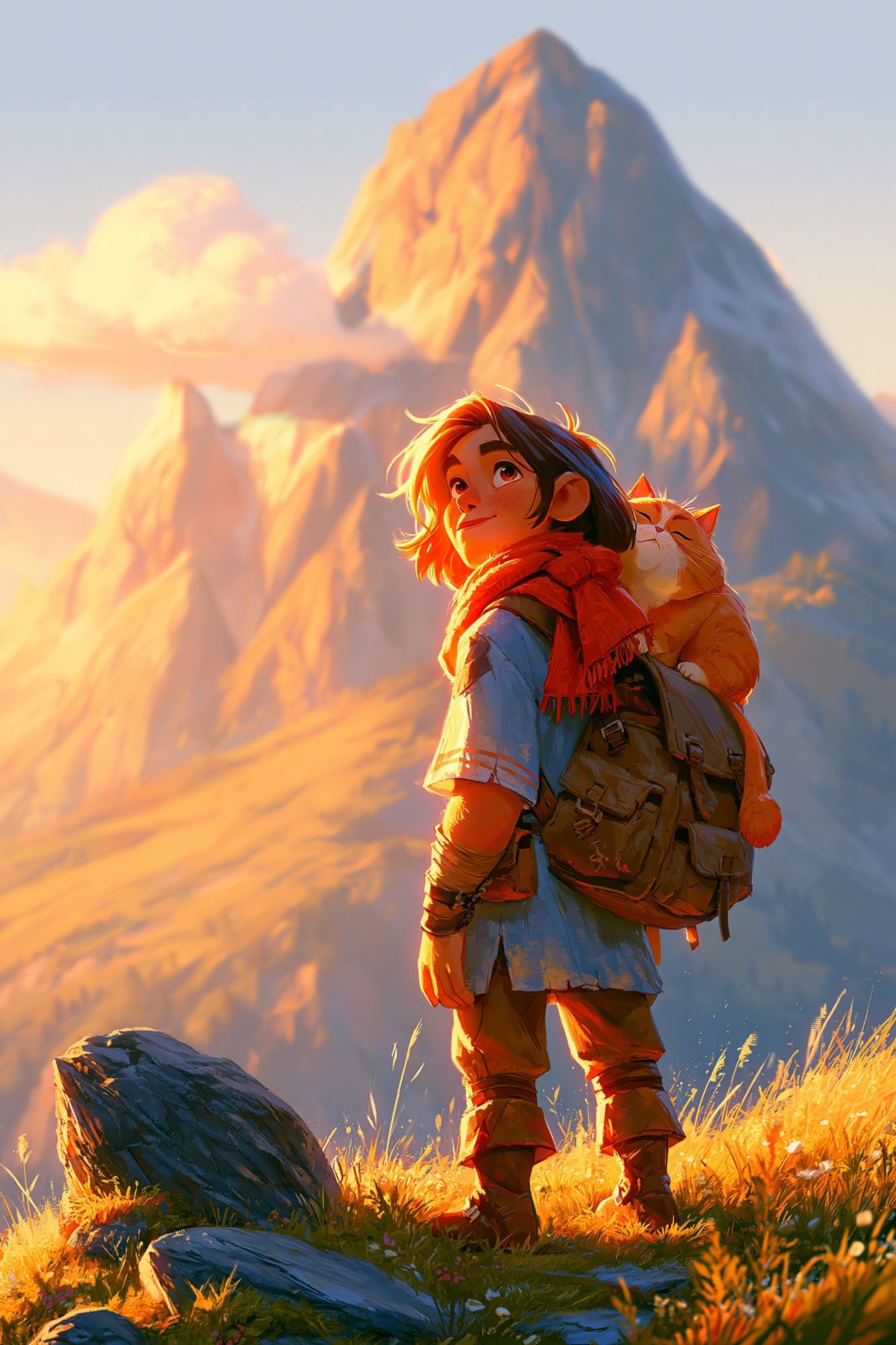 Mountain Adventure Illustration Poster. poster — illustration art