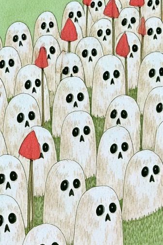 Ghost Field Illustration Poster. poster — illustration art