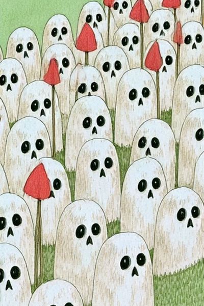 Ghost Field Illustration Poster.