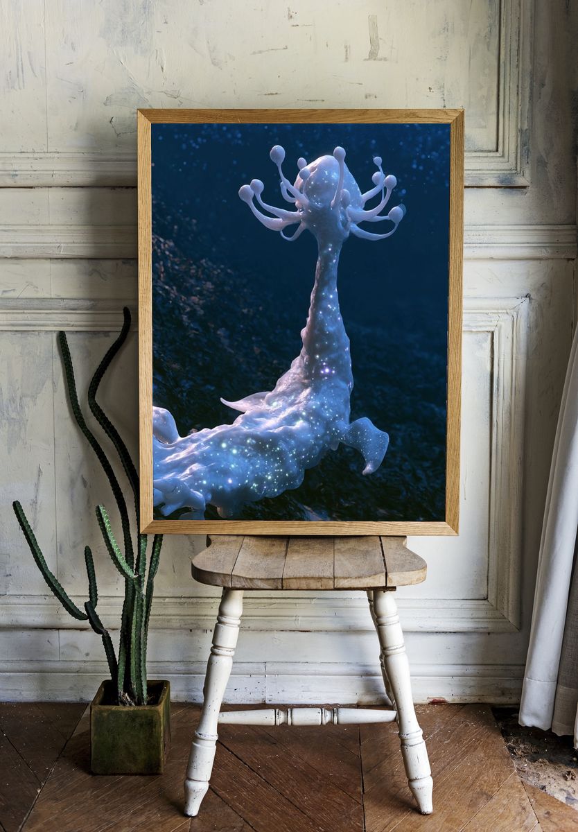 Celestial Coral Fantasy Print. — room view 1