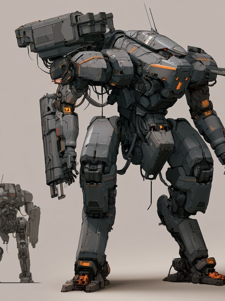 Mech Suit Sci-Fi Illustration Poster. poster — illustration art