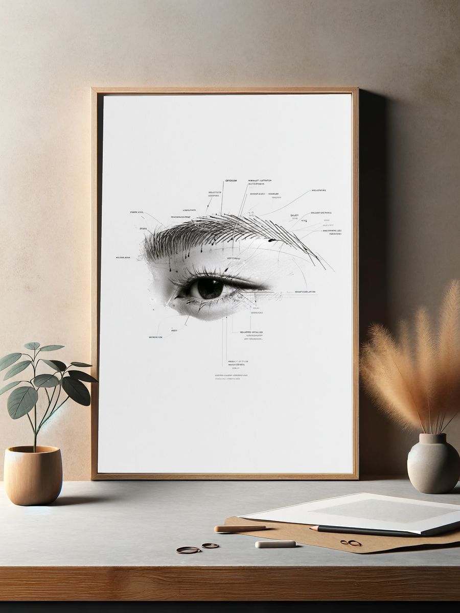 Surreal Eye Sketch Poster. — room view 2