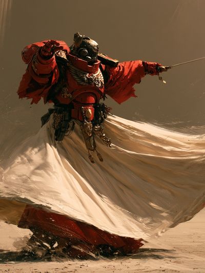 Armored Duelist Digital Art Print.