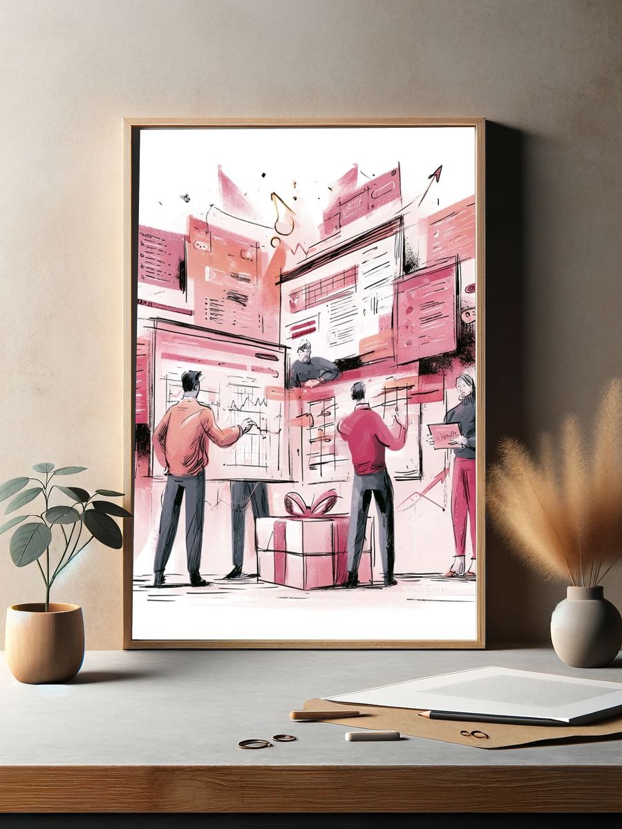 Creative Team Workshop Illustration Poster. — room view 2