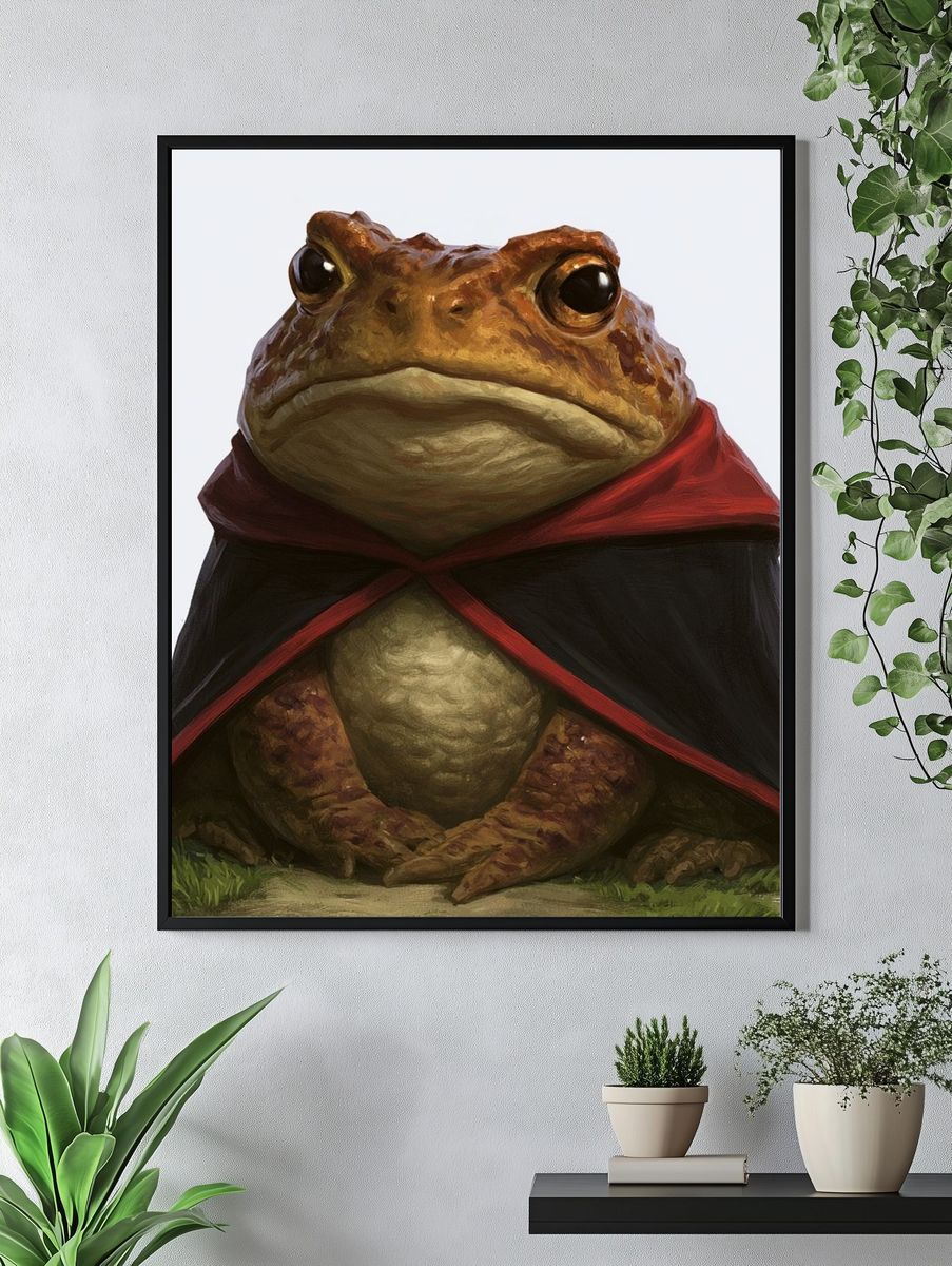 Wizard Toad Portrait Print. — room view 4