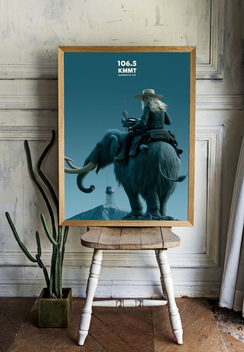 Mammoth FM Surreal Illustration Poster. room preview