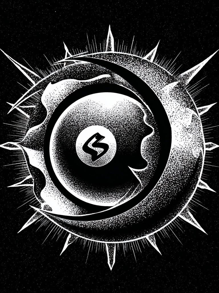 Celestial Eclipse Symbol Poster. poster — illustration art