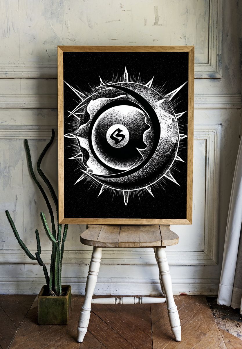 Celestial Eclipse Symbol Poster. — room view 1