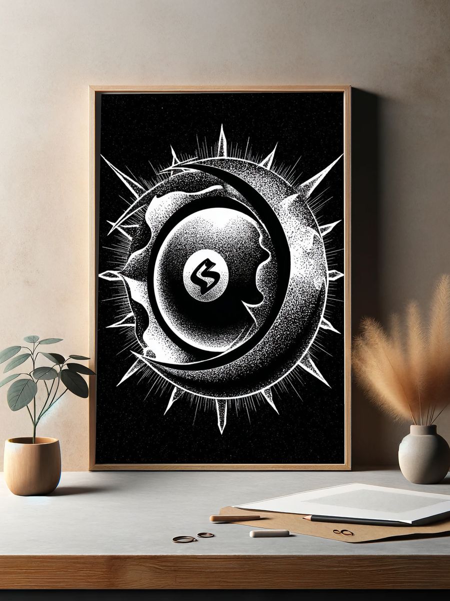 Celestial Eclipse Symbol Poster. — room view 2