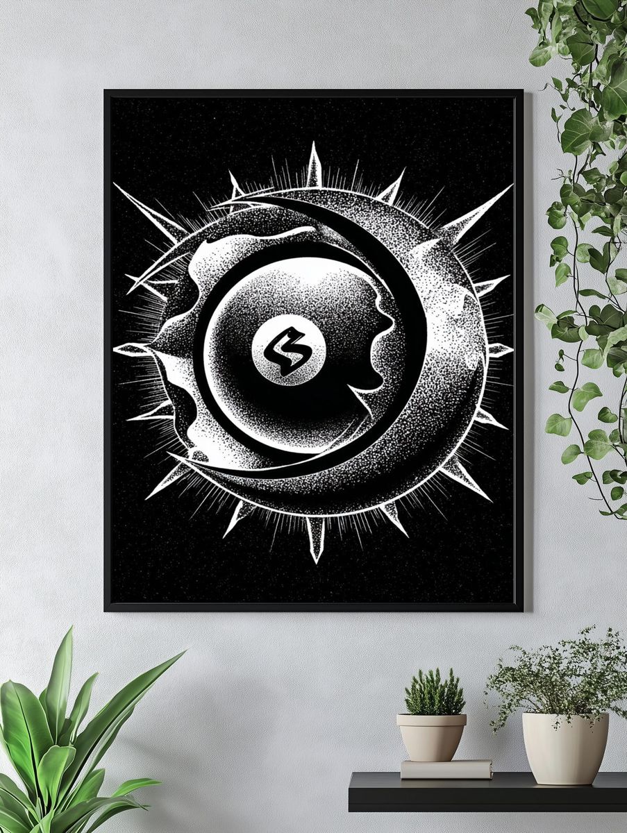Celestial Eclipse Symbol Poster. — room view 4