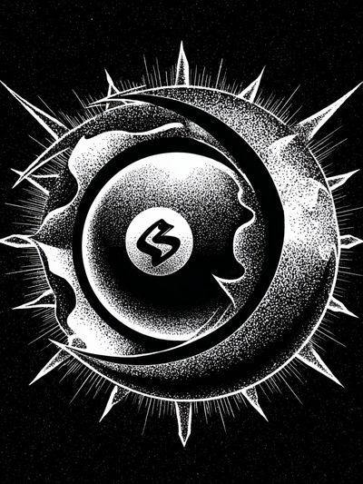 Celestial Eclipse Symbol Poster. poster