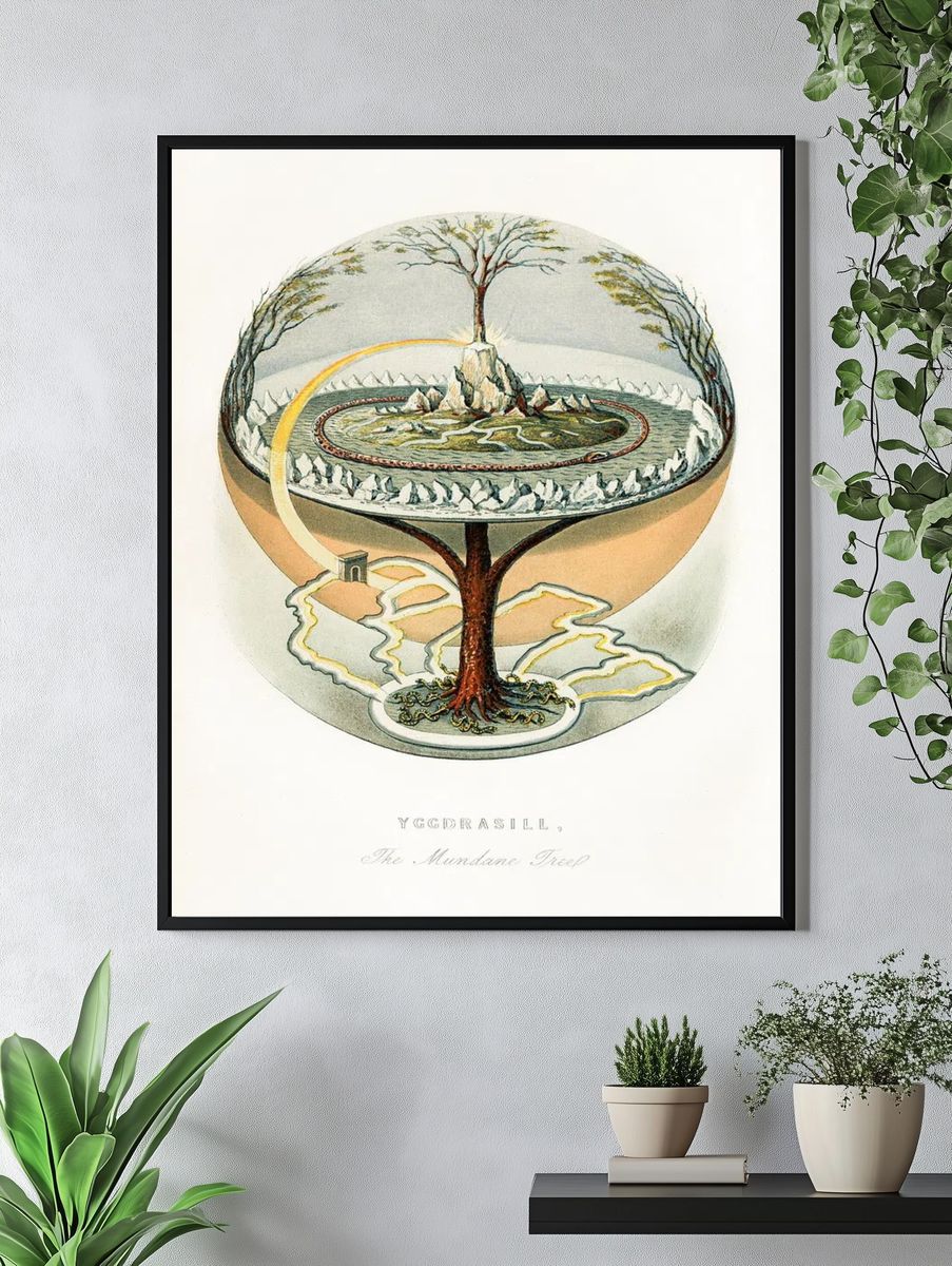 Yggdrasill, mundane tree (1859) vintage. — room view 4