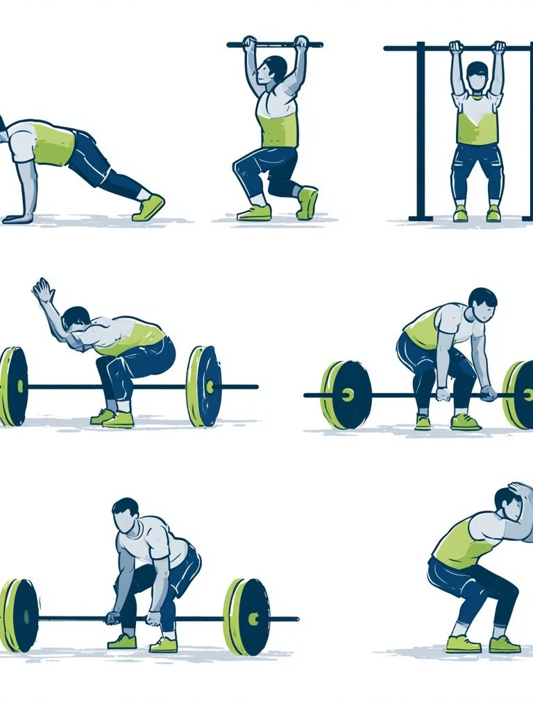 Weightlifting Exercise Illustration Poster. poster — illustration art