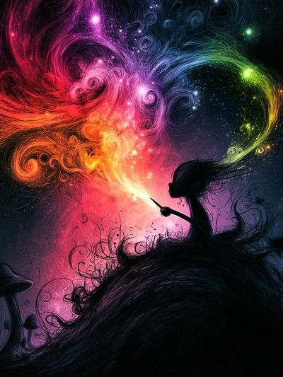 Library Reader Illustration Poster. poster